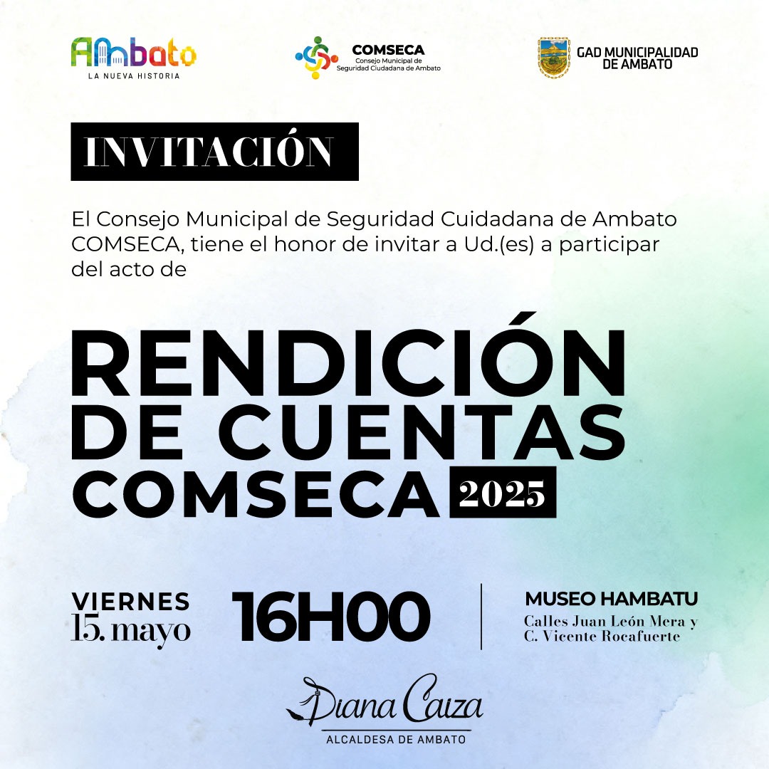 Invitación Rendición de Cuentas COMSECA 2025